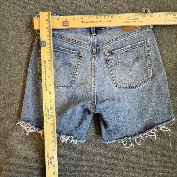 Levi's 501 Blue Frayed Jean Shorts Size  31 Vintage - Picture 6 of 7